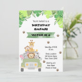 Invitation d'anniversaire Safari (Debout devant)