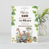 Invitation d'anniversaire Safari (Debout devant)
