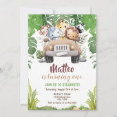 Invitation d'anniversaire Safari (Devant)