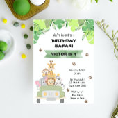 Invitation d'anniversaire Safari