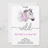 Invitation d'anniversaire Safari Animalier (Devant)