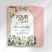 Invitation d'anniversaire Safari Four Ever Wild