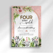 Invitation d'anniversaire Safari Four Ever Wild