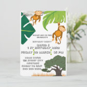 Invitation d'anniversaire Safari, Garçon d'anniver (Debout devant)