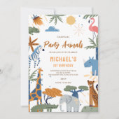 Invitation d'anniversaire Safari Jungle (Devant)