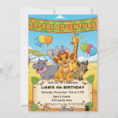 Invitation d'anniversaire Safari Jungle | annivers (Devant)