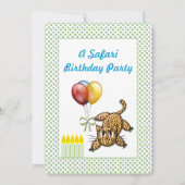 Invitation d'anniversaire safari léopard (Dos)