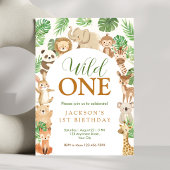 Invitation d'anniversaire Safari Wild One