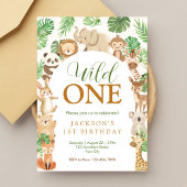 Invitation d'anniversaire Safari Wild One