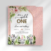 Invitation d'anniversaire Safari Wild One