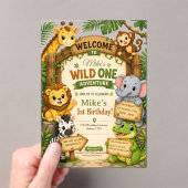 Invitation d'anniversaire Safari Wild One | Douce (In situ (ordinateur de poche))