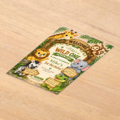 Invitation d'anniversaire Safari Wild One | Douce (Poser)