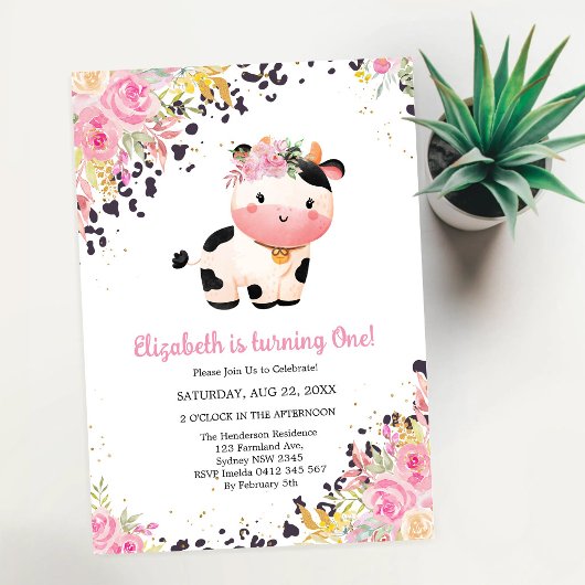 Invitation d'anniversaire Sainte Vache