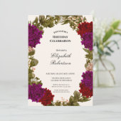Invitation d'anniversaire sans âge à bordure flora (Debout devant)