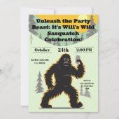 Invitation d'anniversaire Sasquatch (Devant)