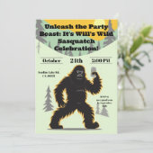Invitation d'anniversaire Sasquatch (Debout devant)
