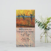 Invitation d'anniversaire. Saules au coucher du so (Debout devant)