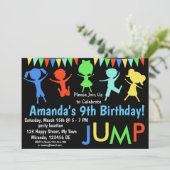 Invitation d'anniversaire saut (Debout devant)