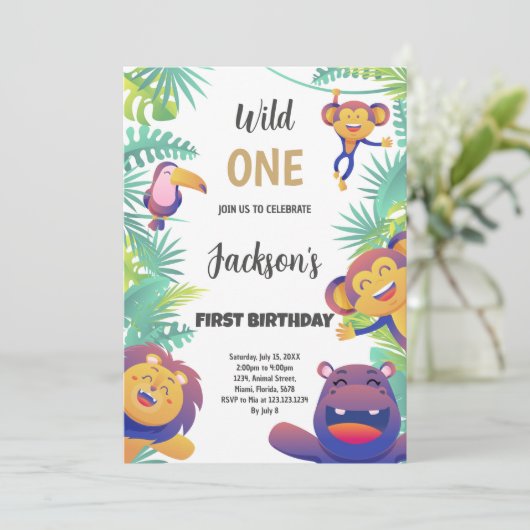 Invitation d'anniversaire sauvage (Debout devant)