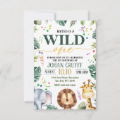 Invitation d'anniversaire sauvage (Devant)