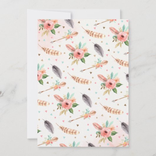 Invitation d'anniversaire sauvage Boho Four Ever W (Dos)