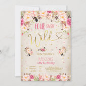 Invitation d'anniversaire sauvage Boho Four Ever W (Devant)