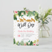 Invitation d'anniversaire sauvage de la forêt Anim (Debout devant)