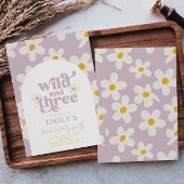 Invitation d'anniversaire sauvage et à trois jours