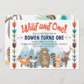 Invitation d'anniversaire sauvage et unique (Devant / Derrière)
