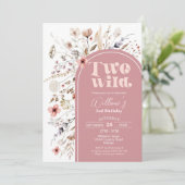 Invitation d'anniversaire sauvage fleur sauvage de (Debout devant)