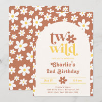 Invitation d'anniversaire sauvage | Marguerites | 