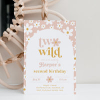 Invitation d'anniversaire sauvage | Marguerites | 
