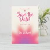 Invitation d'anniversaire "Sauvez la date" (Debout devant)