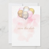 Invitation d'anniversaire "Sauvez la date" (Dos)