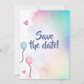 Invitation d'anniversaire "Sauvez la date" (Dos)