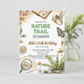 Invitation d'anniversaire Sentier de la Nature (Debout devant)