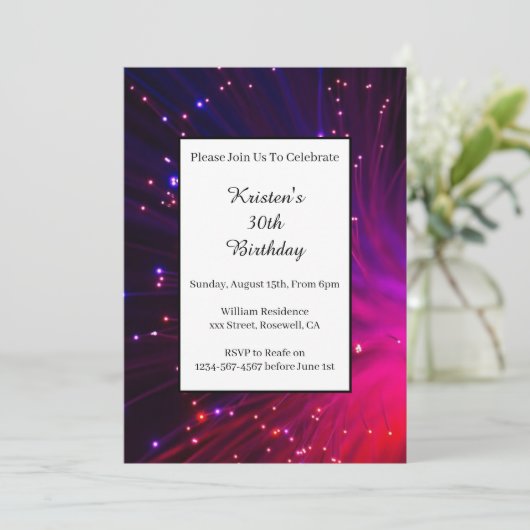 Invitation d'anniversaire simple (Debout devant)