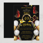 Invitation d'anniversaire simple (Devant / Derrière)