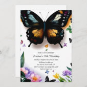 Invitation d'anniversaire simple (Devant / Derrière)