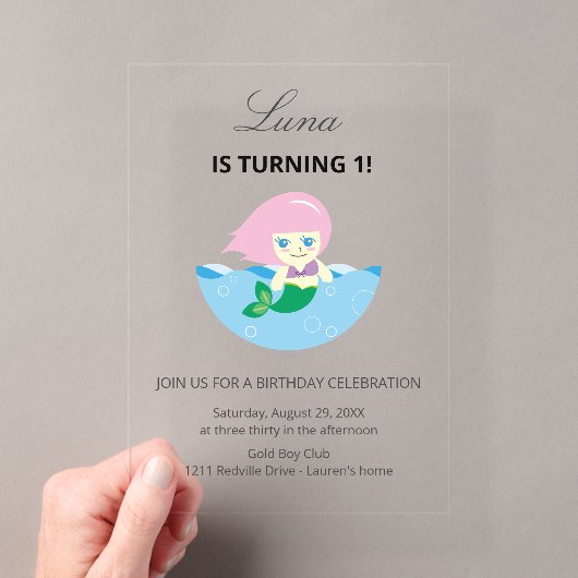 Invitation d'anniversaire simple et mignonne de la (In situ (ordinateur de poche))