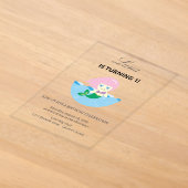 Invitation d'anniversaire simple et mignonne de la (Poser)