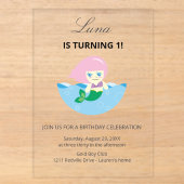 Invitation d'anniversaire simple et mignonne de la (Recto)
