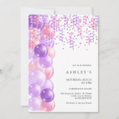 Invitation d'anniversaire simple minimaliste avec (Devant)