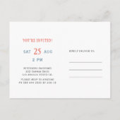 Invitation d'anniversaire simple pour un garçon de (Dos)