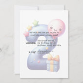 Invitation d'anniversaire simpliste pour deux ans (Dos)