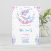 Invitation d'anniversaire sirène (Debout devant)