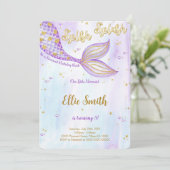 Invitation d'anniversaire sirène (Debout devant)