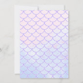 Invitation d'anniversaire sirène sous la mer (Dos)