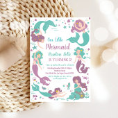 Invitation d'anniversaire Sirène sous la mer