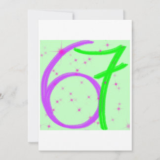 Invitation d'anniversaire Six sept